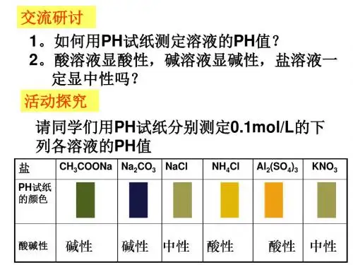鲁科版高中化学选修四课件盐类水解