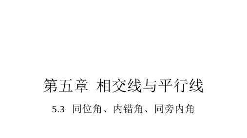 初中数学 人教版七年级下册 第五章 5.1.3  同位角、内错角、同旁内角 课件(共15张ppt)