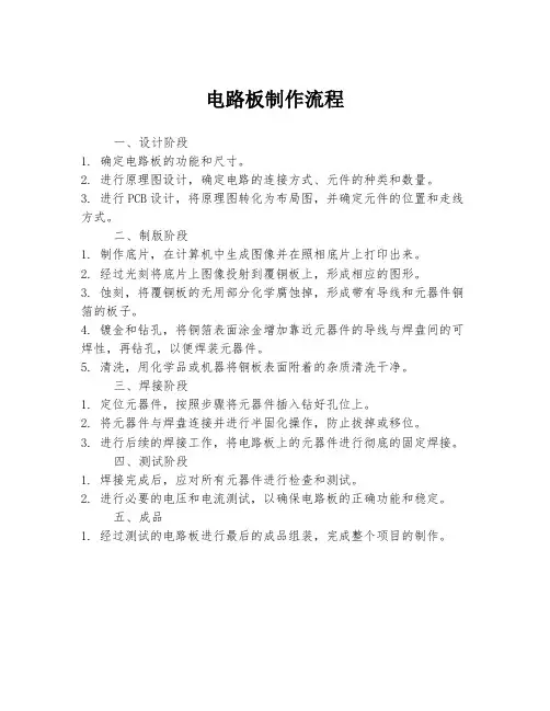 电路板制作流程