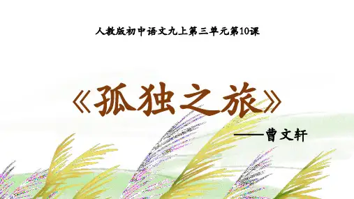 九年级上《孤独之旅》课件 (一等奖)2022年部编版语文PPT