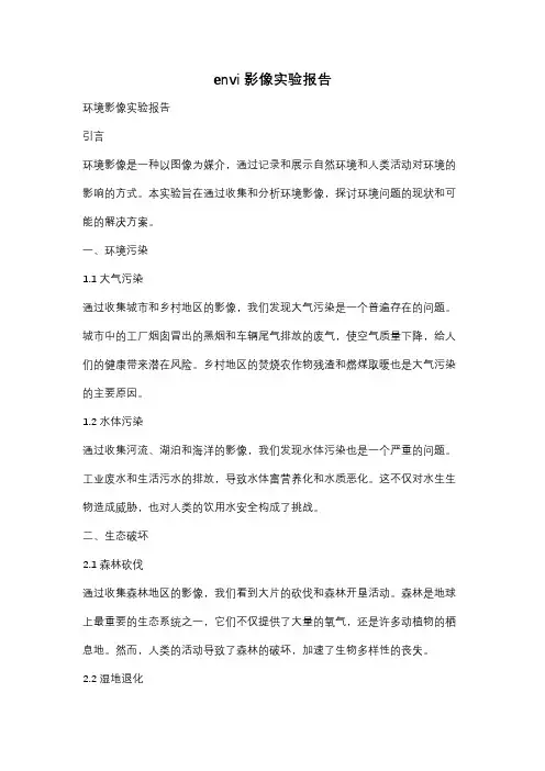 envi影像实验报告