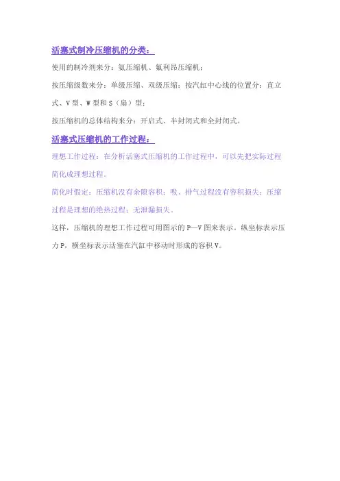 活塞式制冷压缩机基础知识