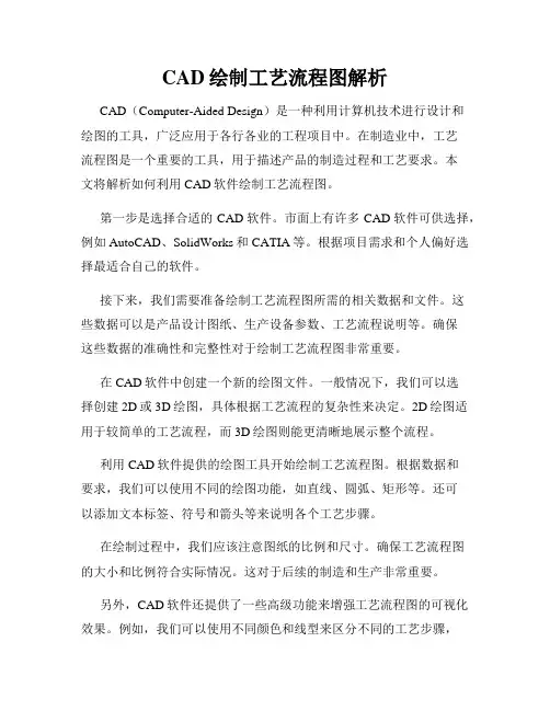 CAD绘制工艺流程图解析