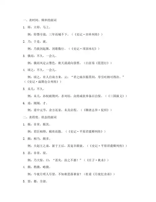 文言文常用副词含翻译