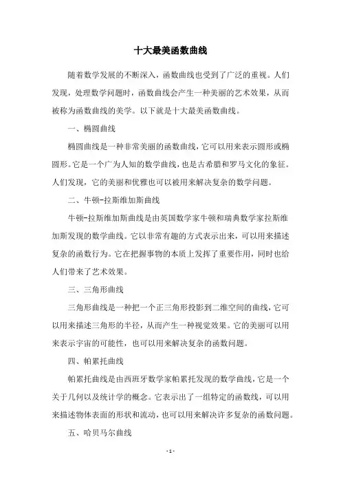 十大最美函数曲线