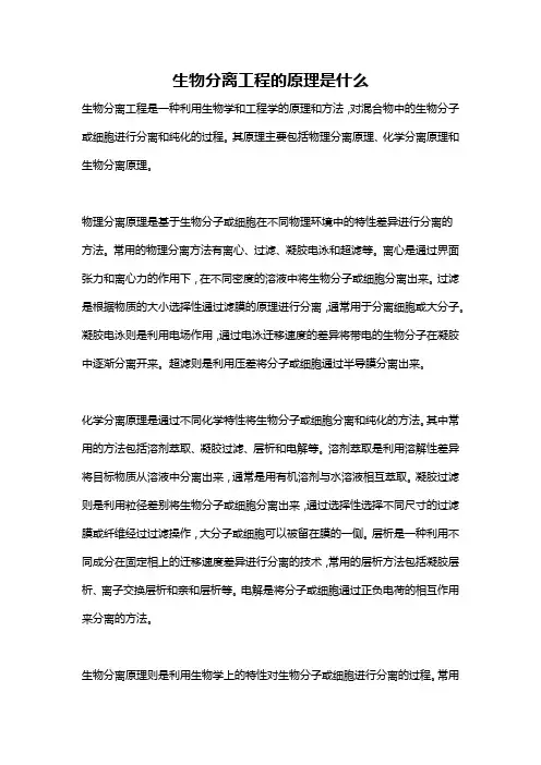 生物分离工程的原理是什么