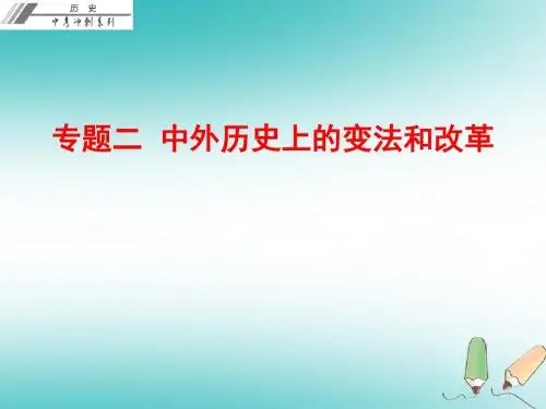 广东省2018年中考历史总复习冲刺第七部分专题复习专题二中外历史上的变法和改革课件