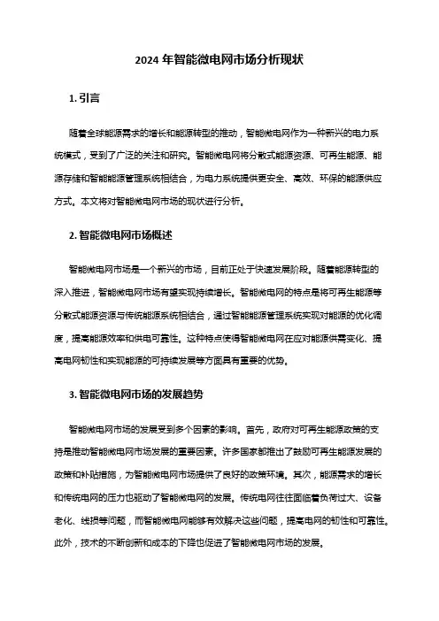 2024年智能微电网市场分析现状