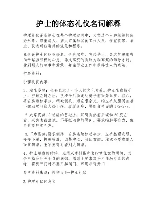 护士的体态礼仪名词解释