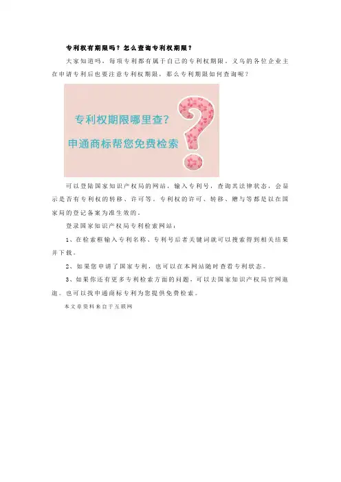 专利权有期限吗？怎么查询专利权期限？