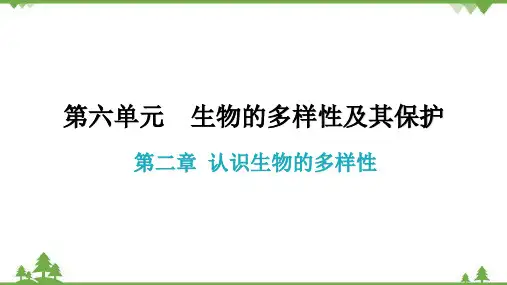 人教版生物八年级上册 第六单元第二章 认识生物的多样性课件(共29张PPT)