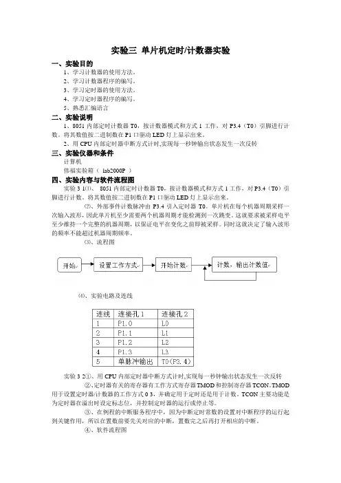 单片机定时计数器实验