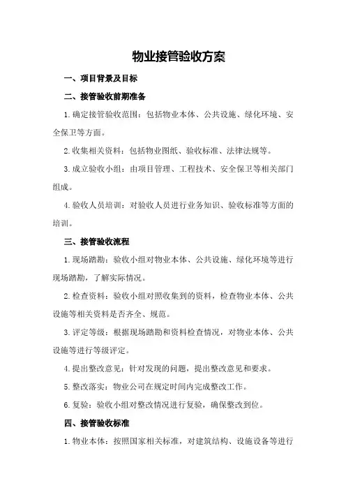 物业接管验收方案