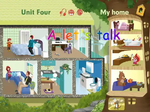 pep四年级英语上册unit4 A lets talk-优质课件