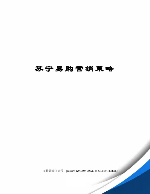 苏宁易购营销策略图文稿