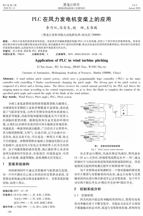 PLC在风力发电机变桨上的应用