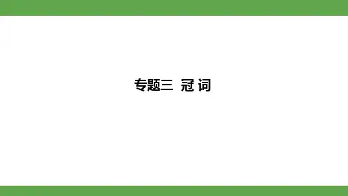 2024年河北中考英语语法复习课件：冠 词