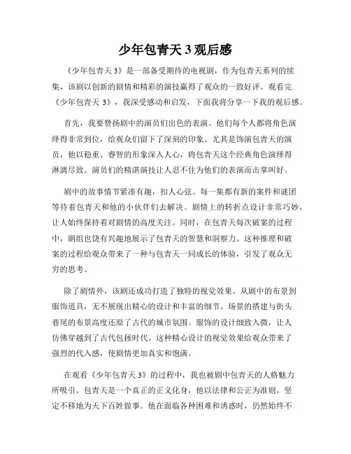 少年包青天3观后感