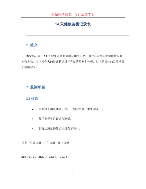 14天健康监测记录表[001]