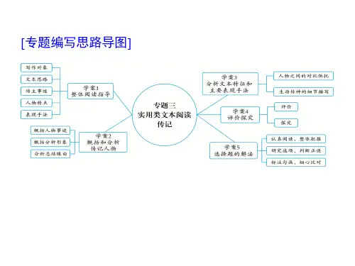 实用类文本阅读传记课件—2021年高考语文考点重点突破复习(共69张PPT)