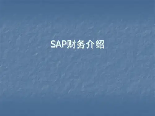 SAP财务介绍及业务逻辑架构