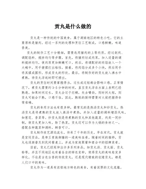 贡丸是什么做的