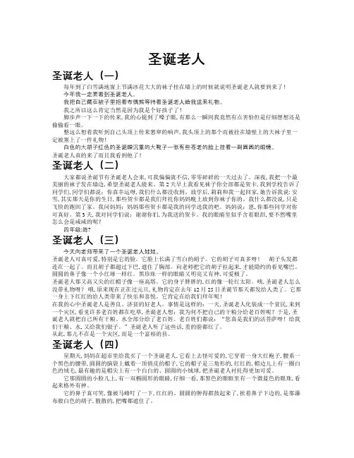 圣诞老人作文共九篇