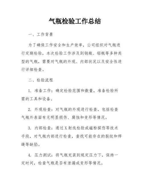 气瓶检验工作总结