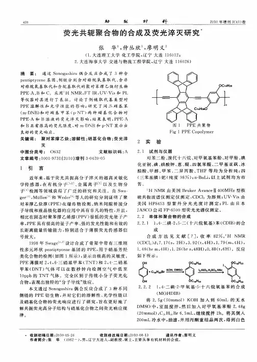 荧光共轭聚合物的合成及荧光淬灭研究