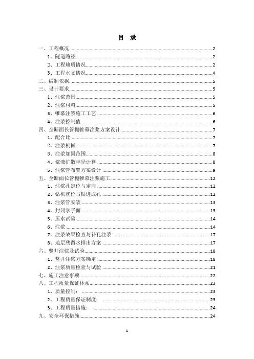 全断面注浆方案(评审后修改)