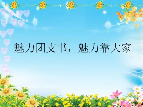 魅力团支书演讲PPT