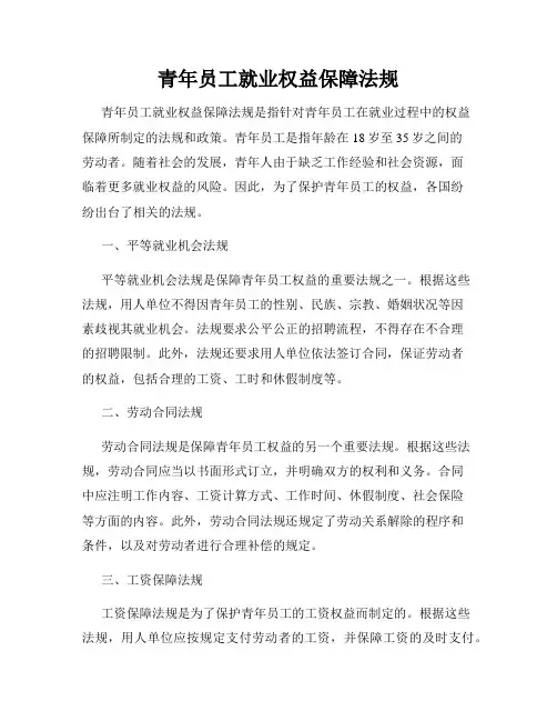 青年员工就业权益保障法规