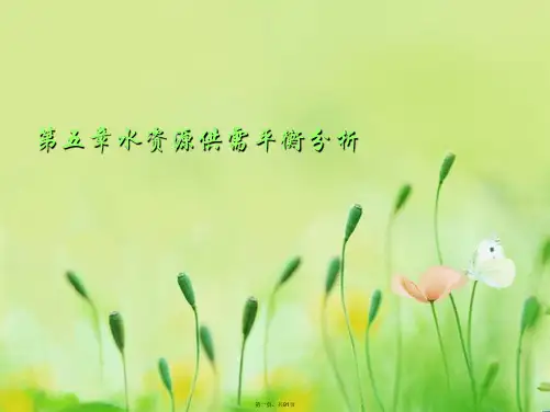 第五章水资源供需平衡分析