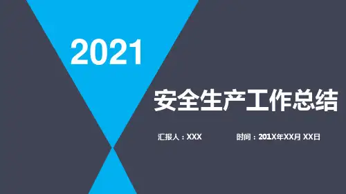 2021年安全生产工作总结(27页PPT模板)