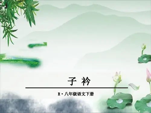 《子衿》课件(共14张PPT)