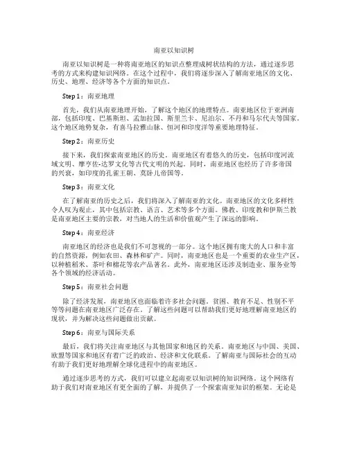 南亚以知识树写出知识点