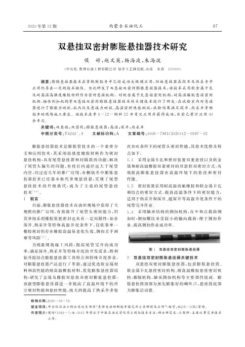 双悬挂双密封膨胀悬挂器技术研究