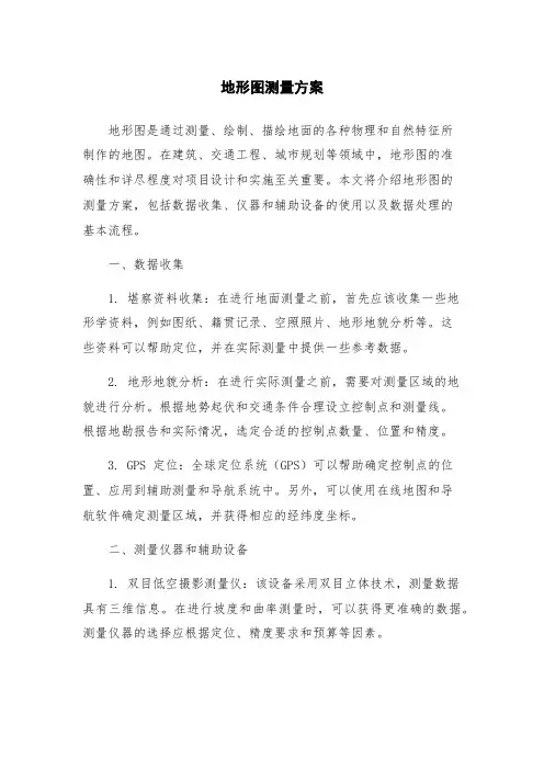 地形图测量方案