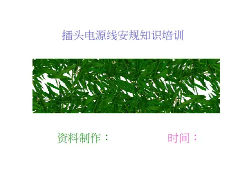 电源线安规基础知识培训