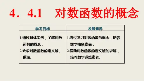 对数函数的概念