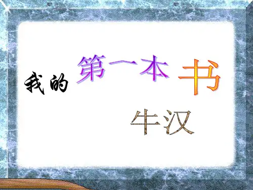 《我的第一本书》ppt课件