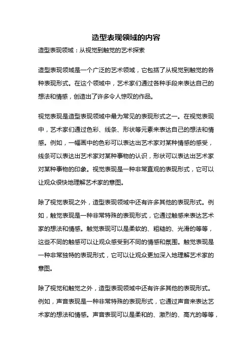 造型表现领域的内容