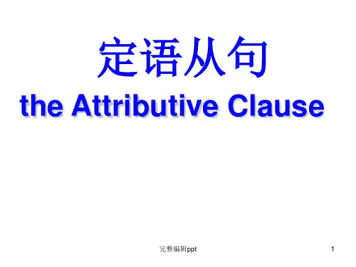 高考英语定语从句讲解()PPT课件