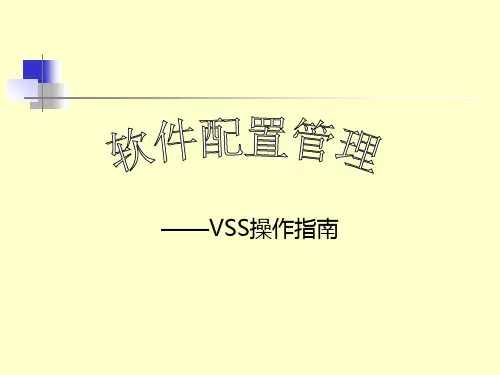 软件配置管理工具VSS操作指南