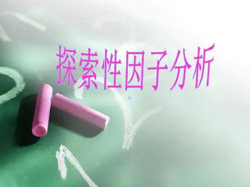 探索性因子分析PPT课件