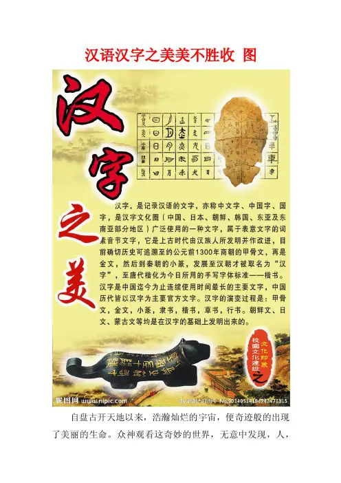 汉语汉字之美美不胜收图