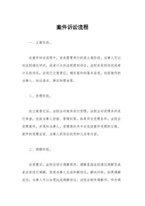 案件诉讼流程