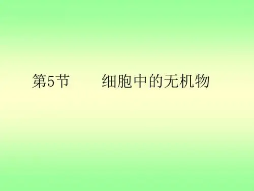 人教版高中生物必修一课件：2.5  细胞中的无机物 (共19张PPT)