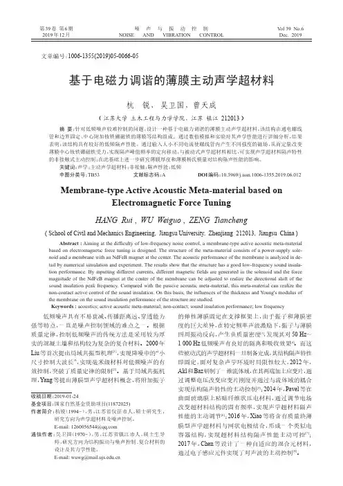 基于电磁力调谐的薄膜主动声学超材料