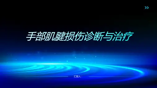 手部肌腱损伤诊断与治疗PPT